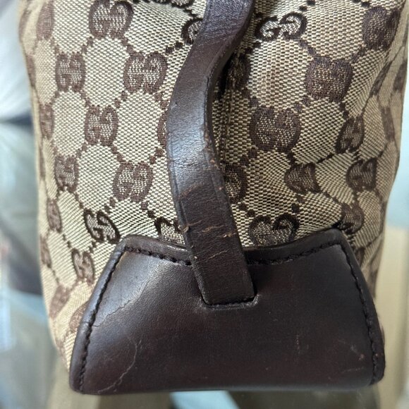 Gucci GG CANVAS Vintage Buckle Tote Brown Small - Picture 11 of 15